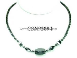 Hematite Beads Stone Chain Choker Fashion Women Necklace